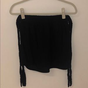 Black Strapless Top